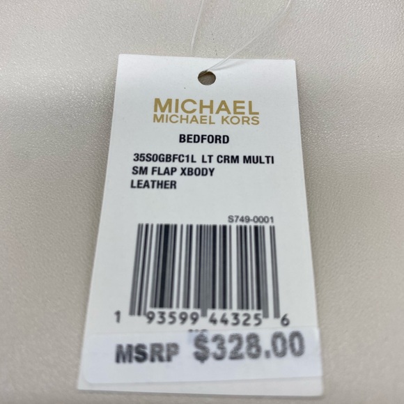 MICHAEL KORS BEDFORD SM FLAP XBODY LT CREAM MULTI - Picture 14 of 16
